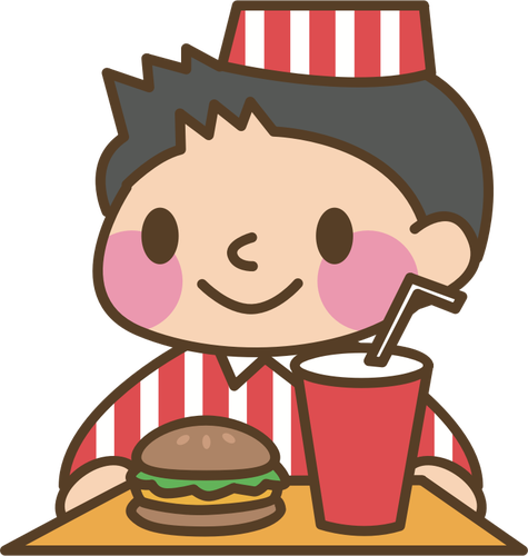 ハンバーガー 食べる イラスト詳細 12位