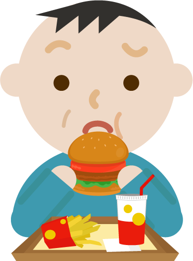 ハンバーガー 食べる イラスト詳細 3位
