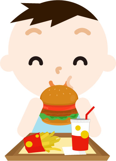 ハンバーガー 食べる イラスト詳細 4位