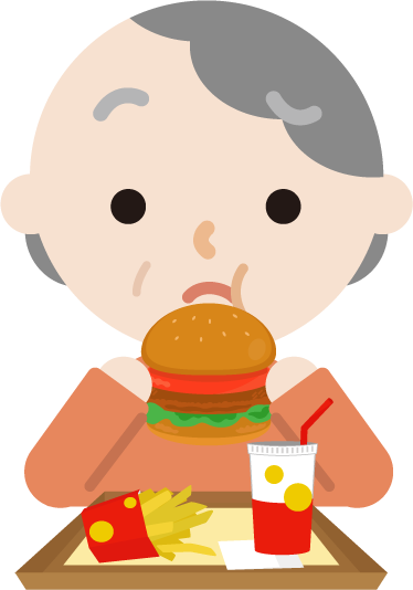ハンバーガー 食べる イラスト詳細 7位