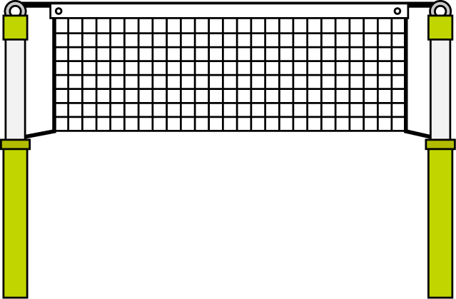 バレーボール コート イラスト詳細 2位