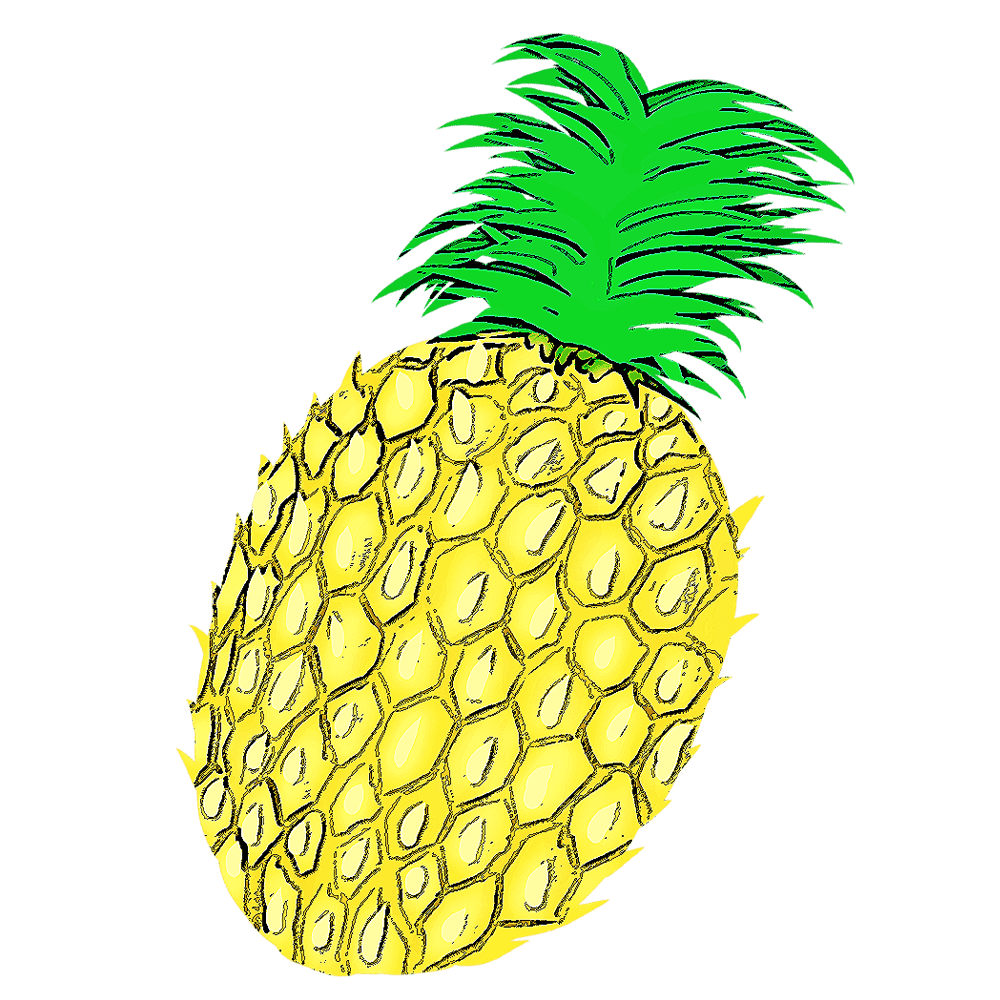 パイナップル イラスト 手書き詳細 7位