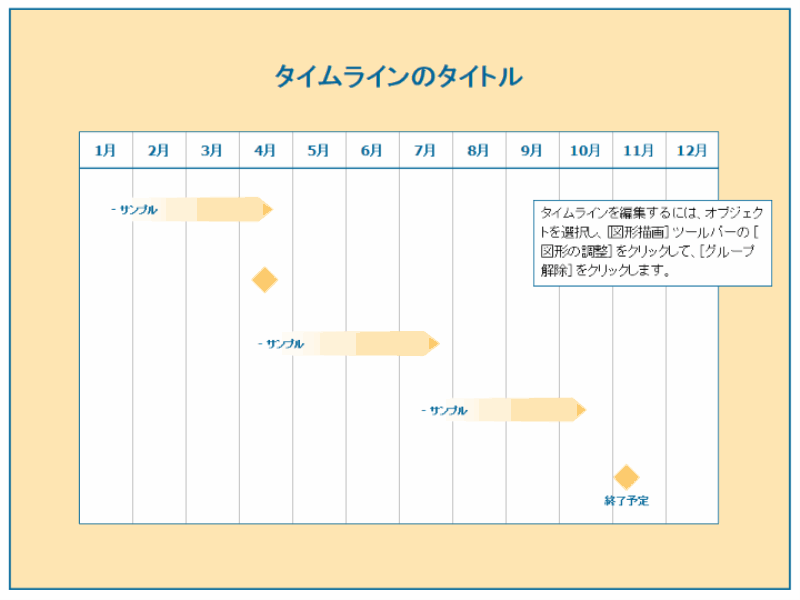 パワーポイント タイム ライン詳細 2位
