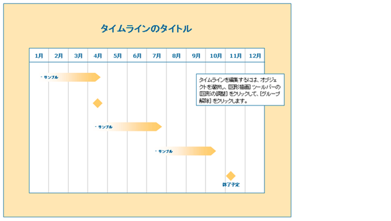 パワーポイント タイム ライン詳細 3位