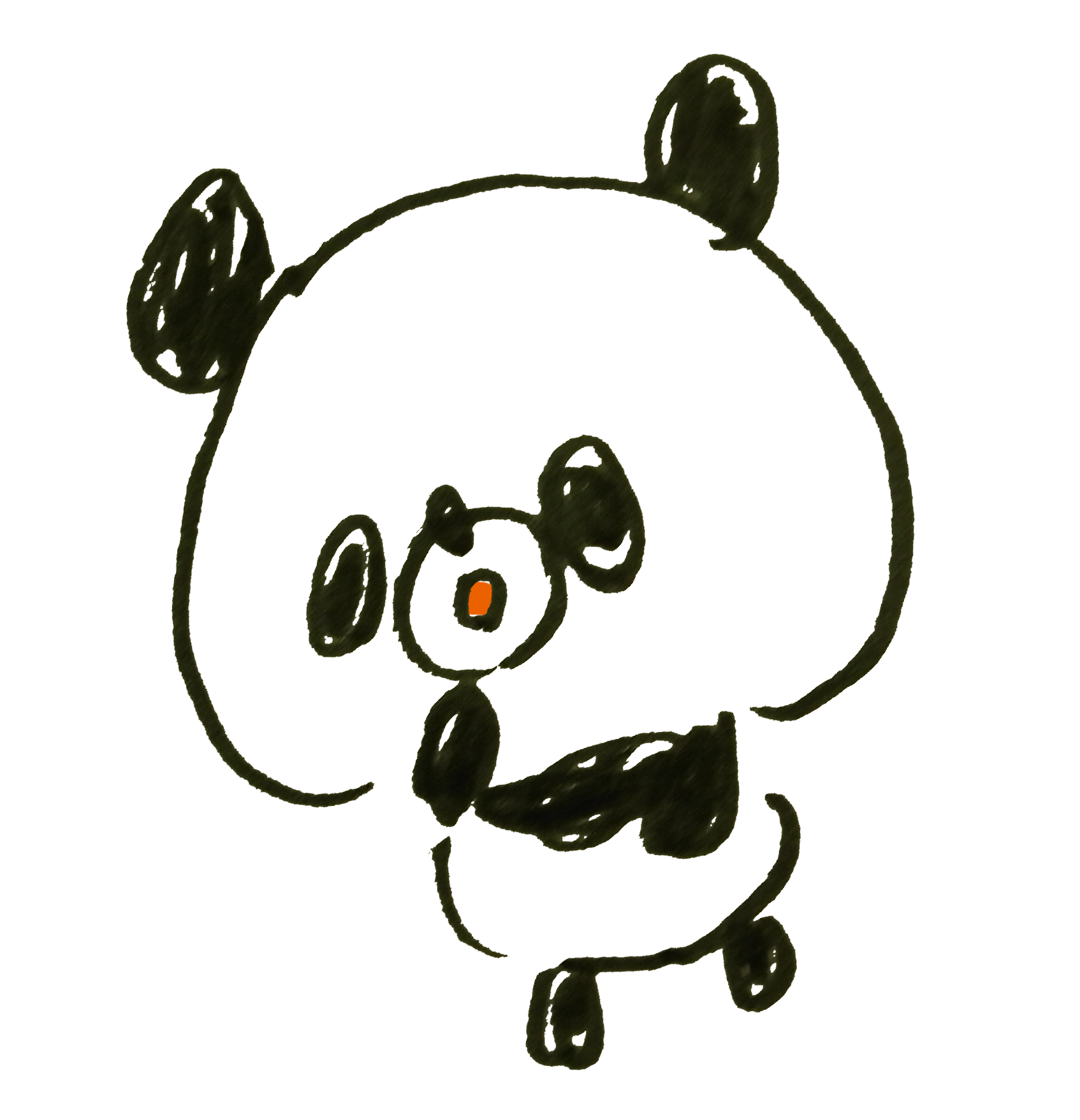 パンダ イラスト かわいい 手書き詳細 13位