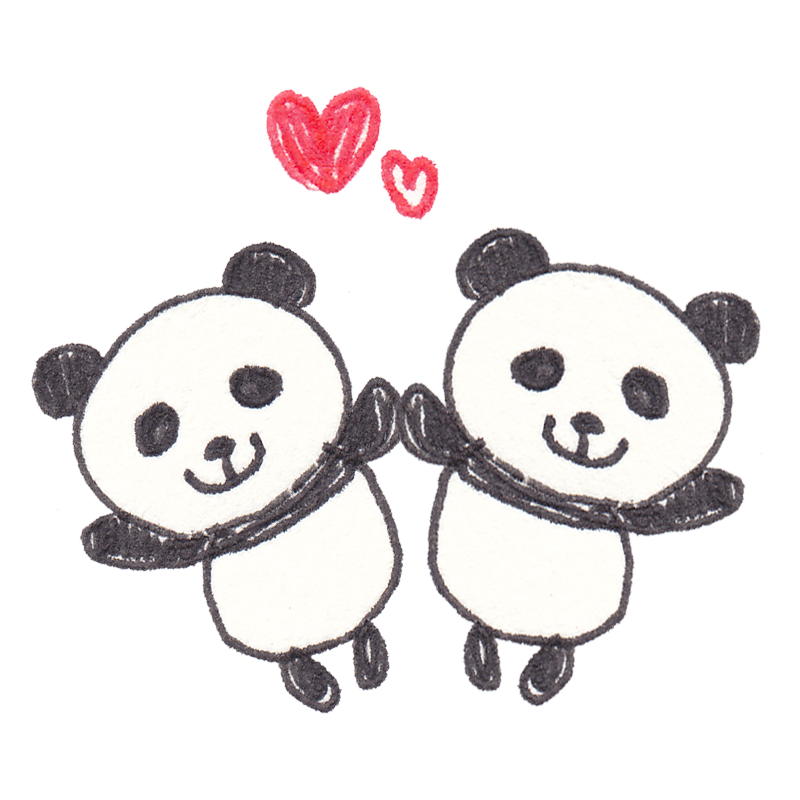 パンダ イラスト かわいい 手書き詳細 3位