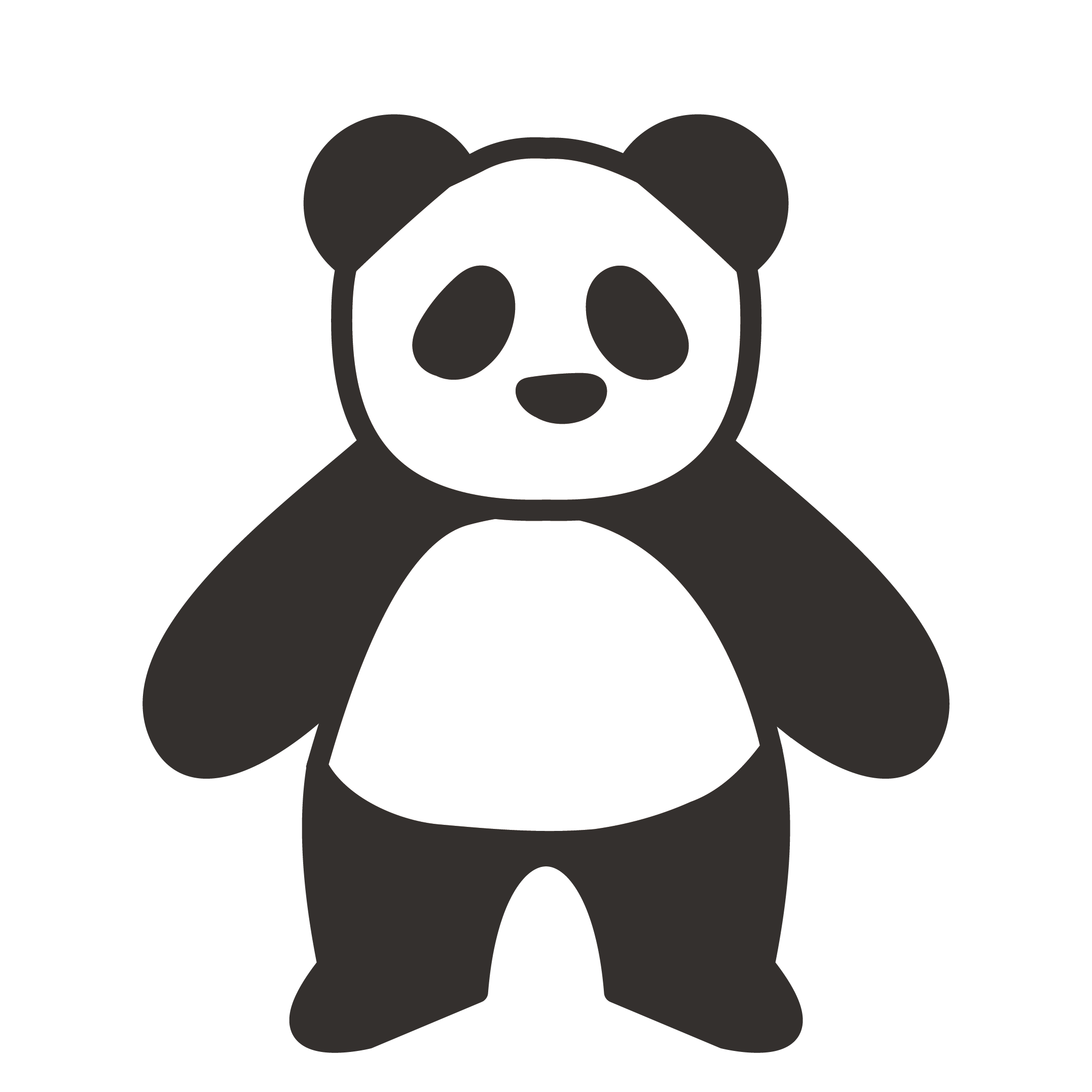 パンダ イラスト 無料 かわいい詳細 3位