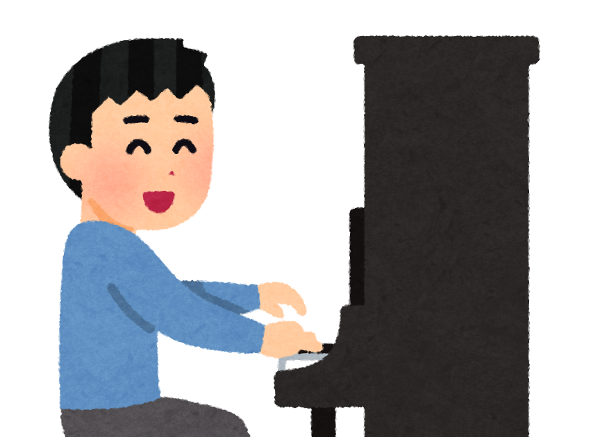 ピアノ を 弾い て いる イラスト詳細 4位