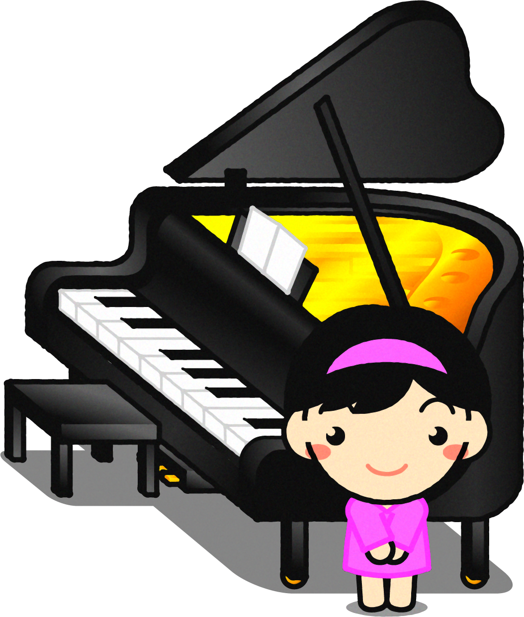 ピアノ イラスト かわいい詳細 8位