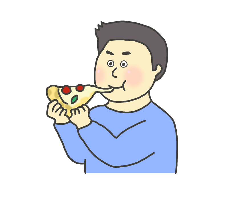 ピザ を 食べる イラスト詳細 7位