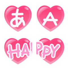 ピンク ハート 絵文字詳細 6位