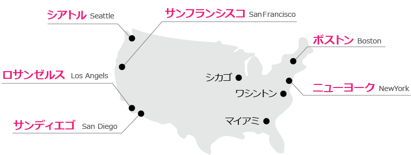 フリー アメリカ 地図詳細 12位