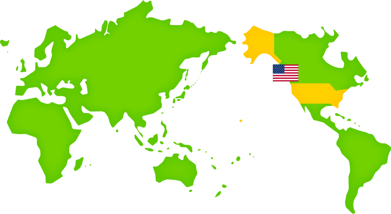 フリー アメリカ 地図詳細 8位