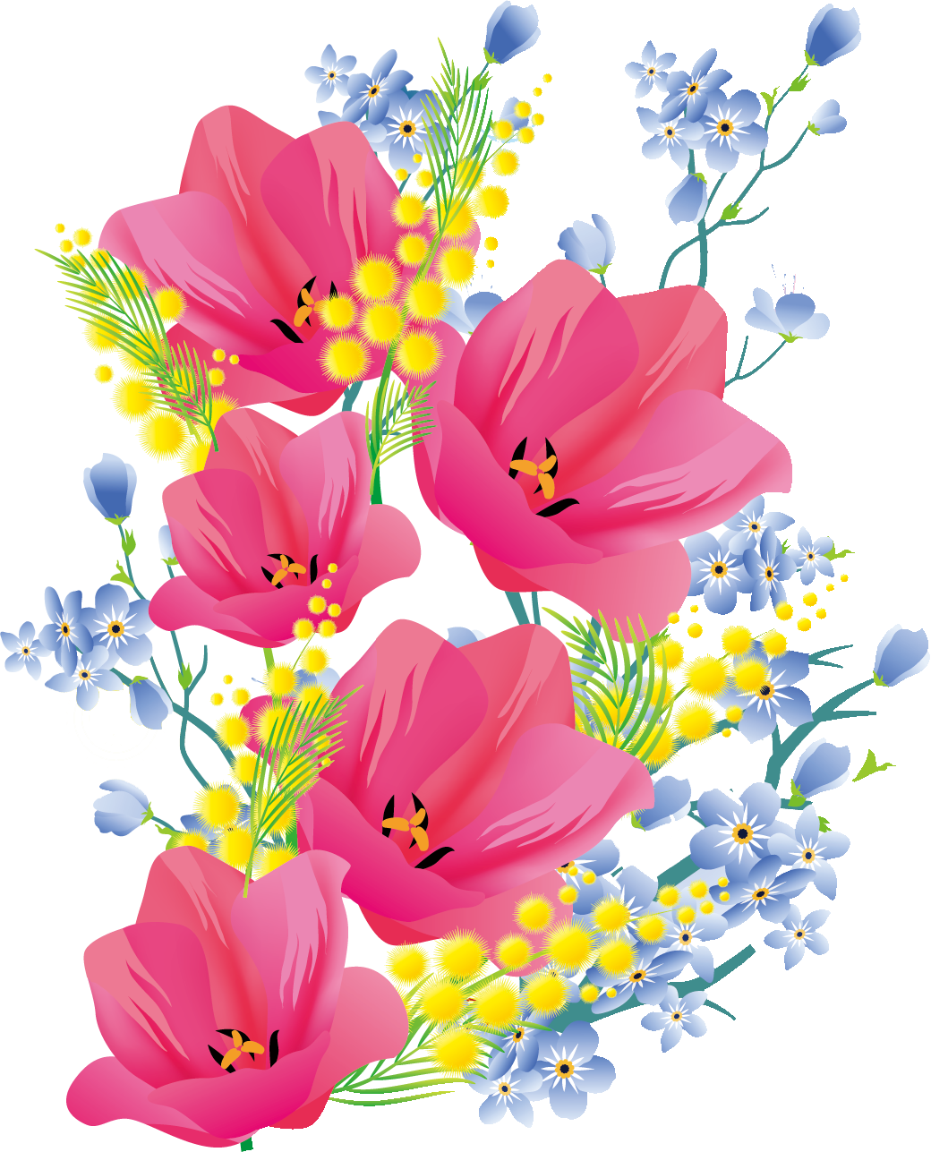 フリー 素材 花 イラスト - KibrisPDR