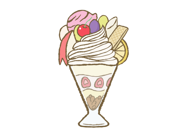 フルーツ パフェ イラスト詳細 3位