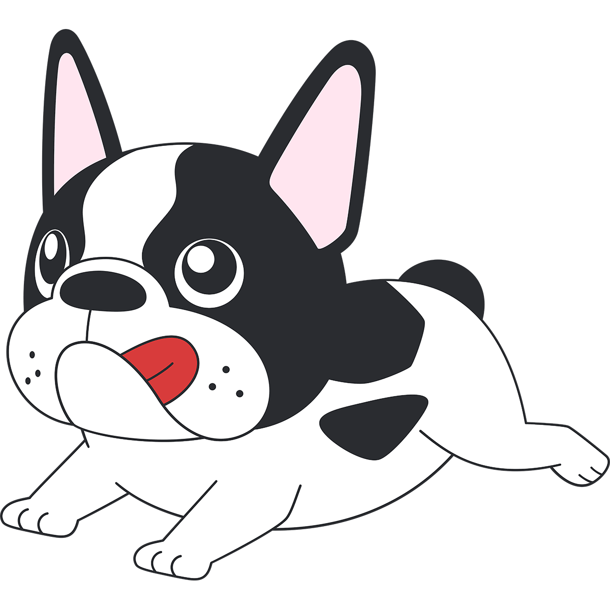 フレンチ ブルドッグ イラスト 無料詳細 5位