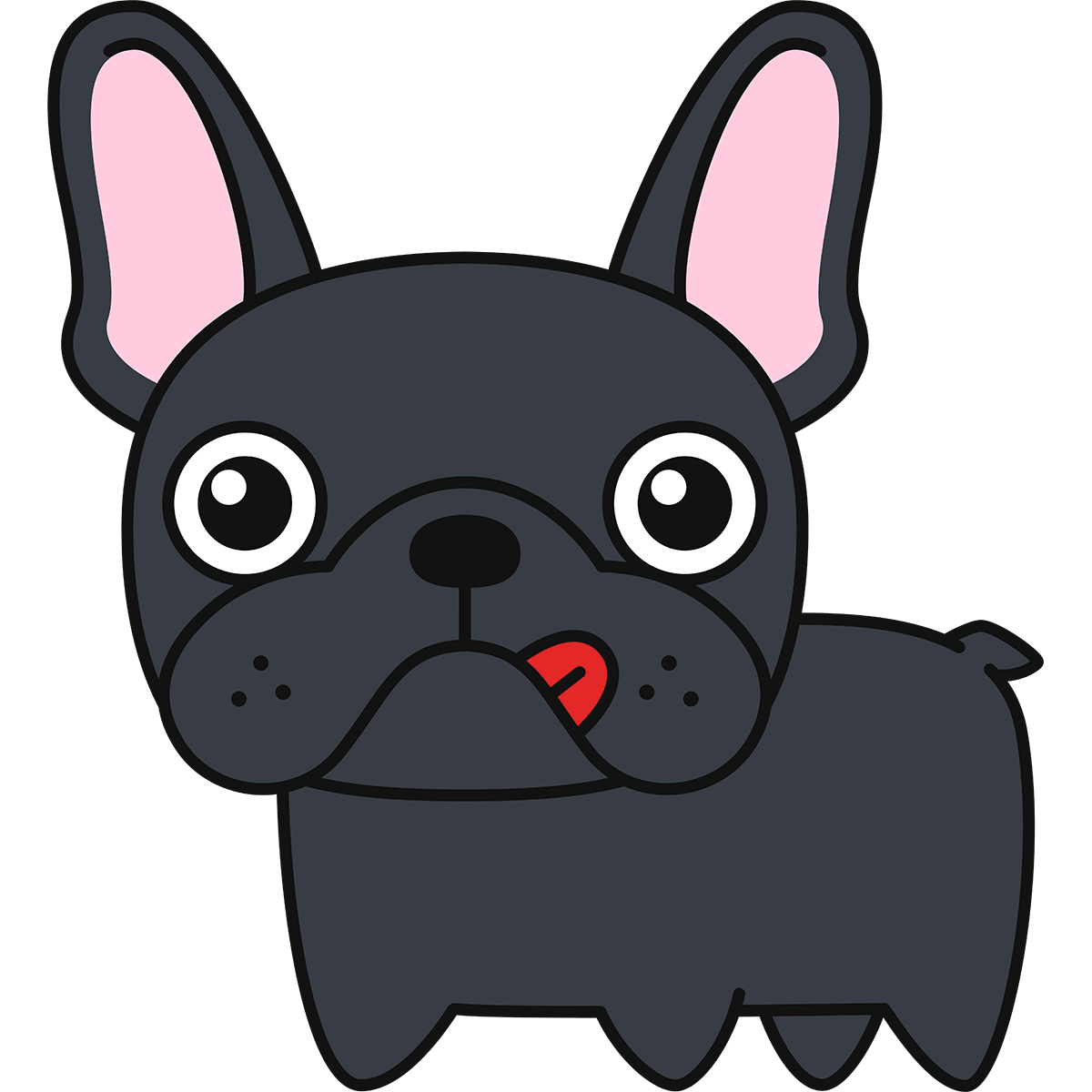 フレンチ ブルドッグ イラスト 無料詳細 7位