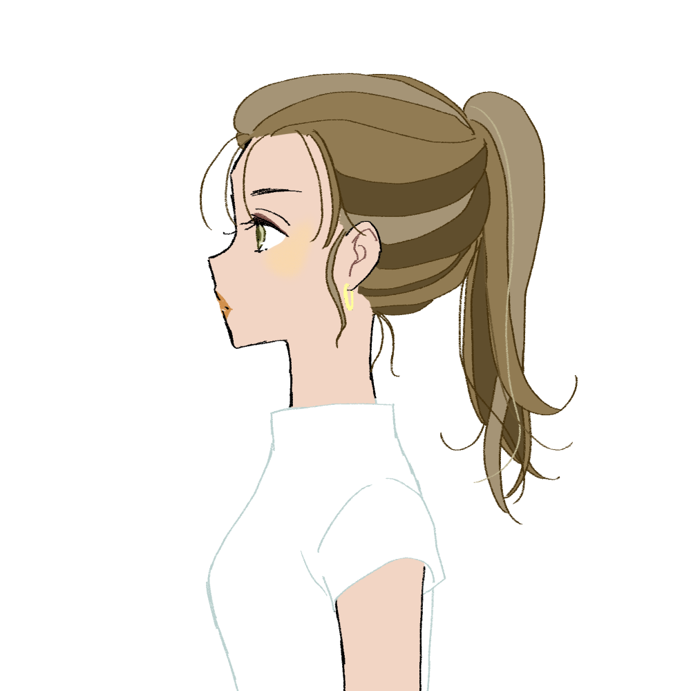 ポニーテール の 女の子 イラスト詳細 2位
