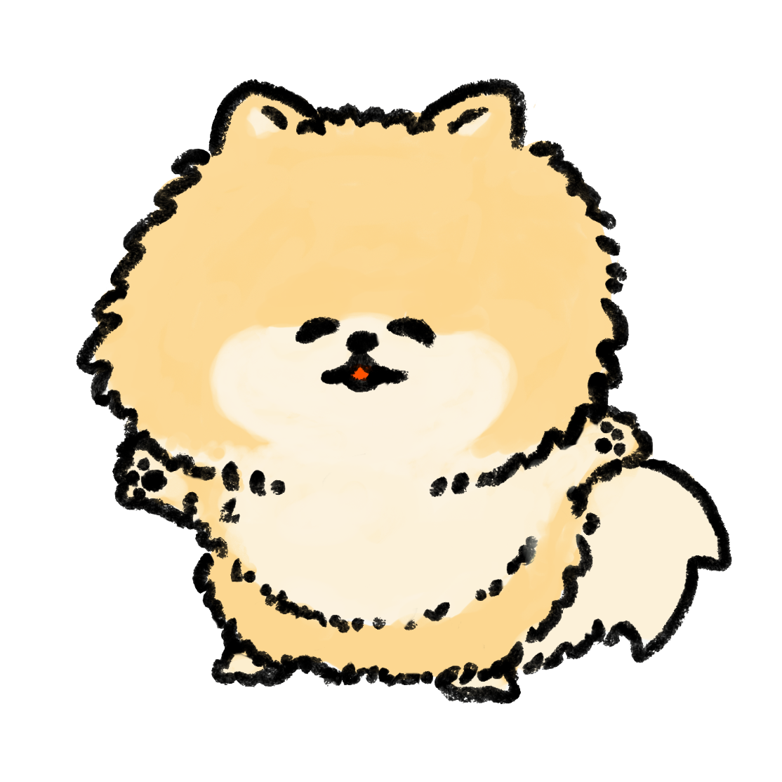 ポメラニアン 可愛い イラスト詳細 3位