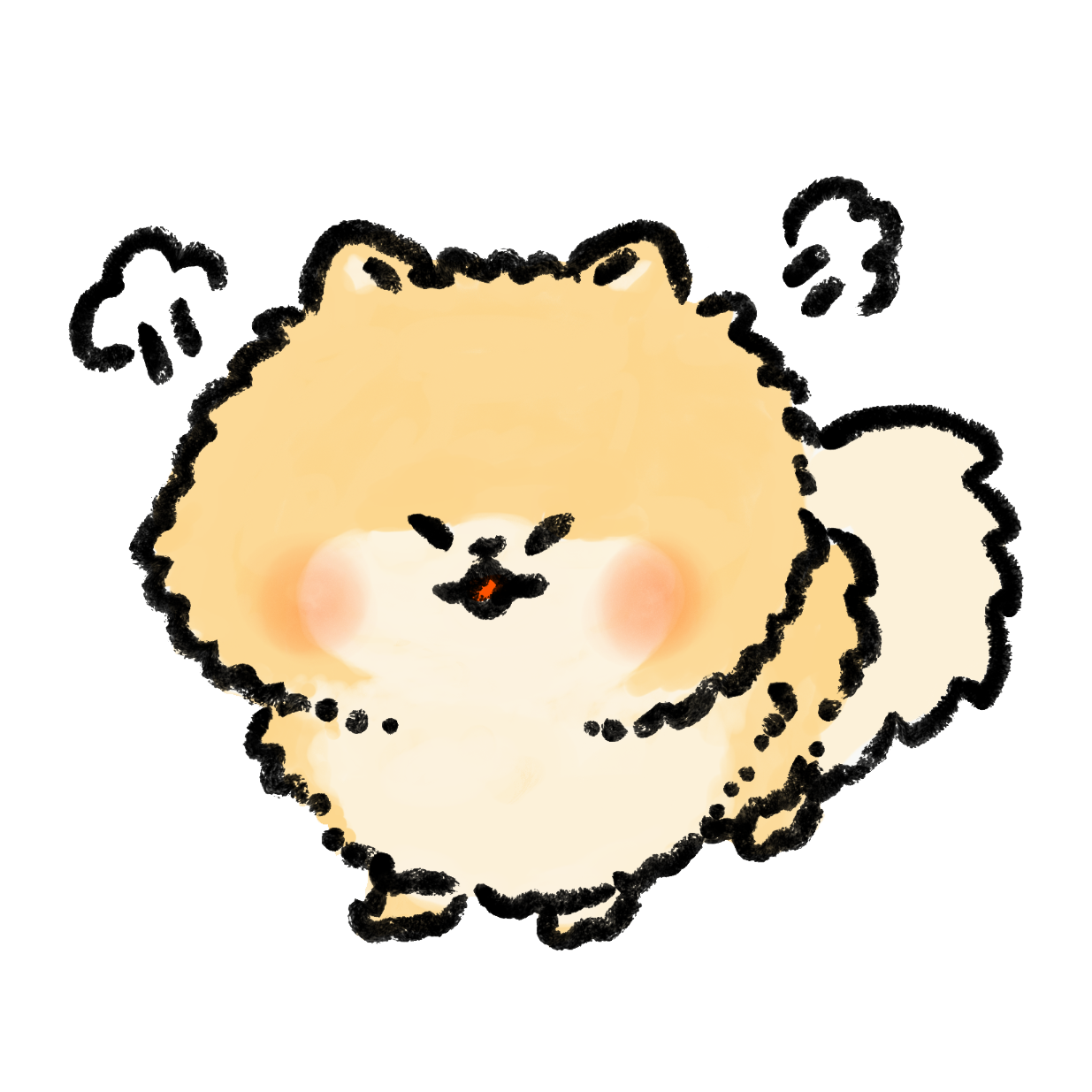 ポメラニアン 可愛い イラスト詳細 6位