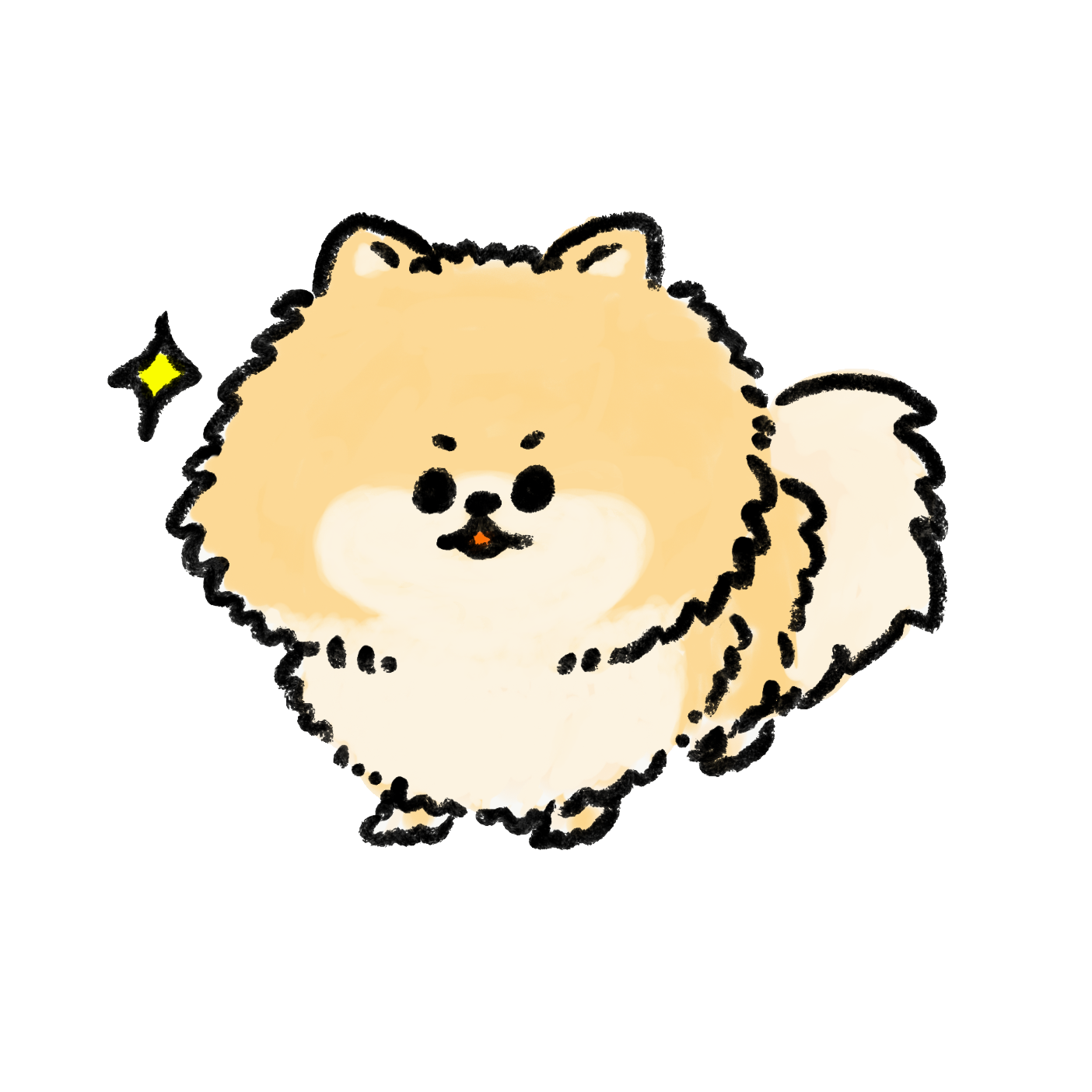 ポメラニアン 可愛い イラスト詳細 7位
