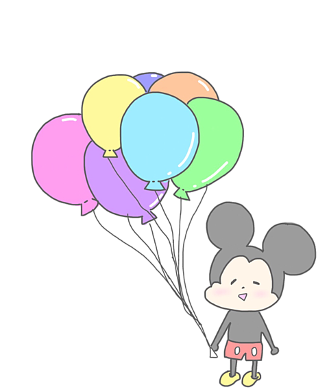 ミッキー 風船 イラスト詳細 2位