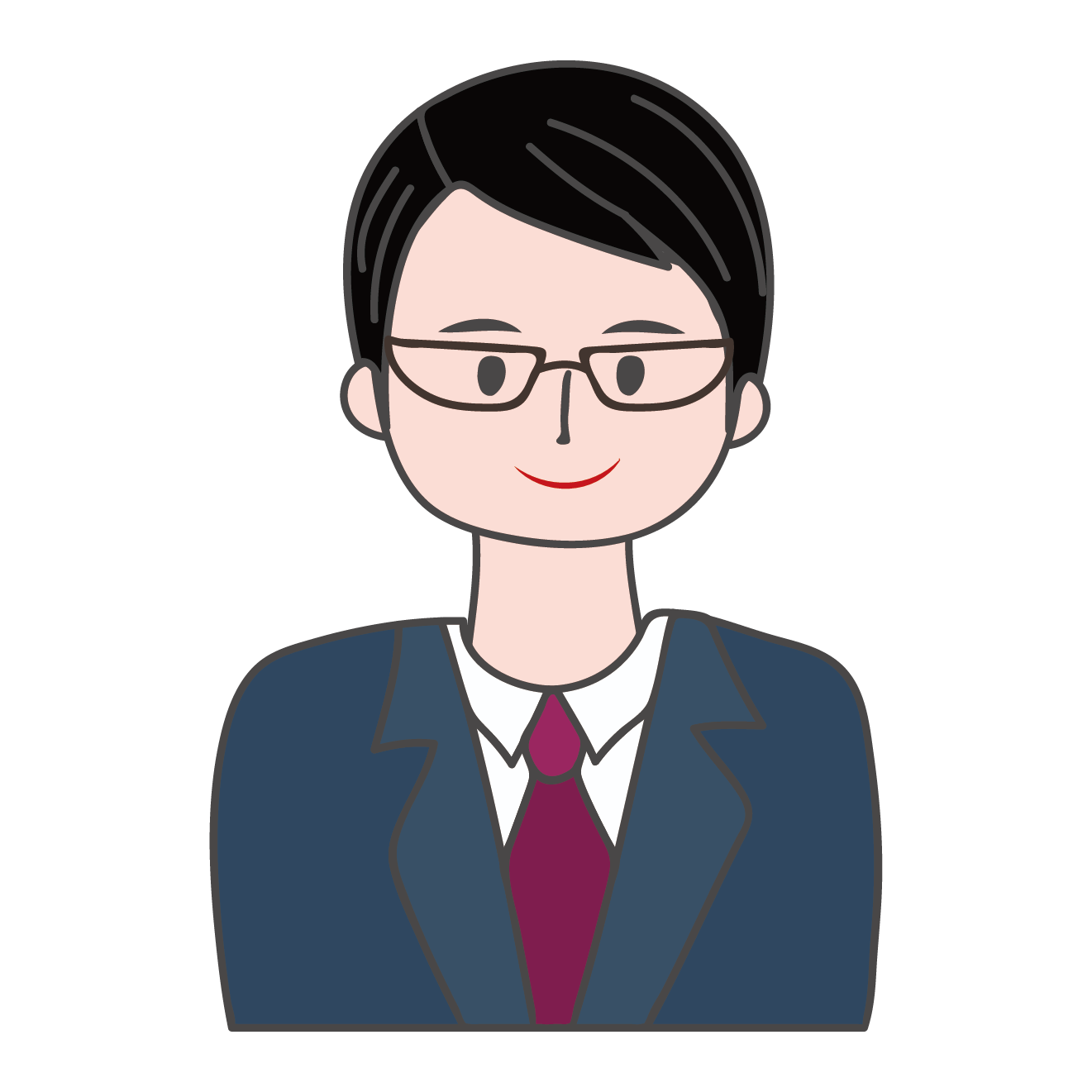 メガネ おじさん イラスト詳細 9位