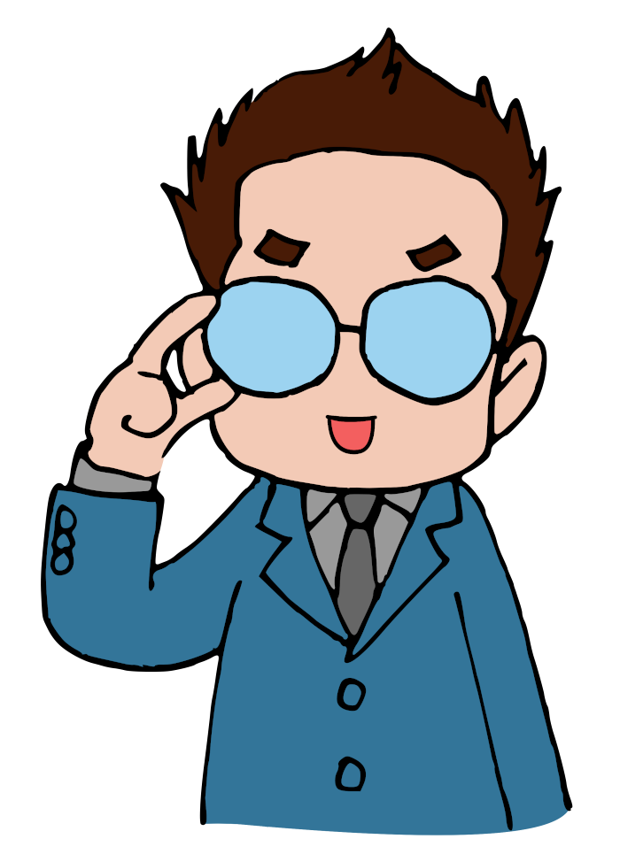 メガネ 男 イラスト詳細 2位