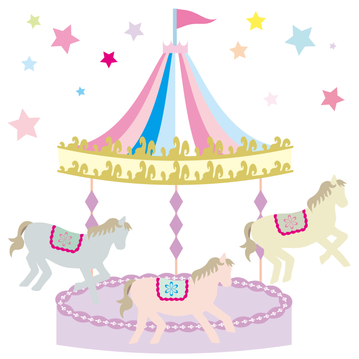 メリーゴーランド 馬 イラスト詳細 7位