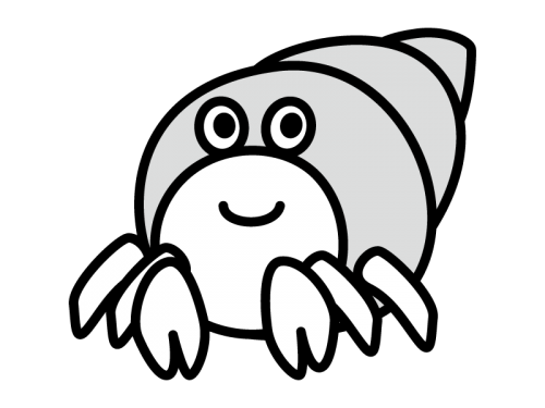 ヤドカリ イラスト かわいい詳細 8位