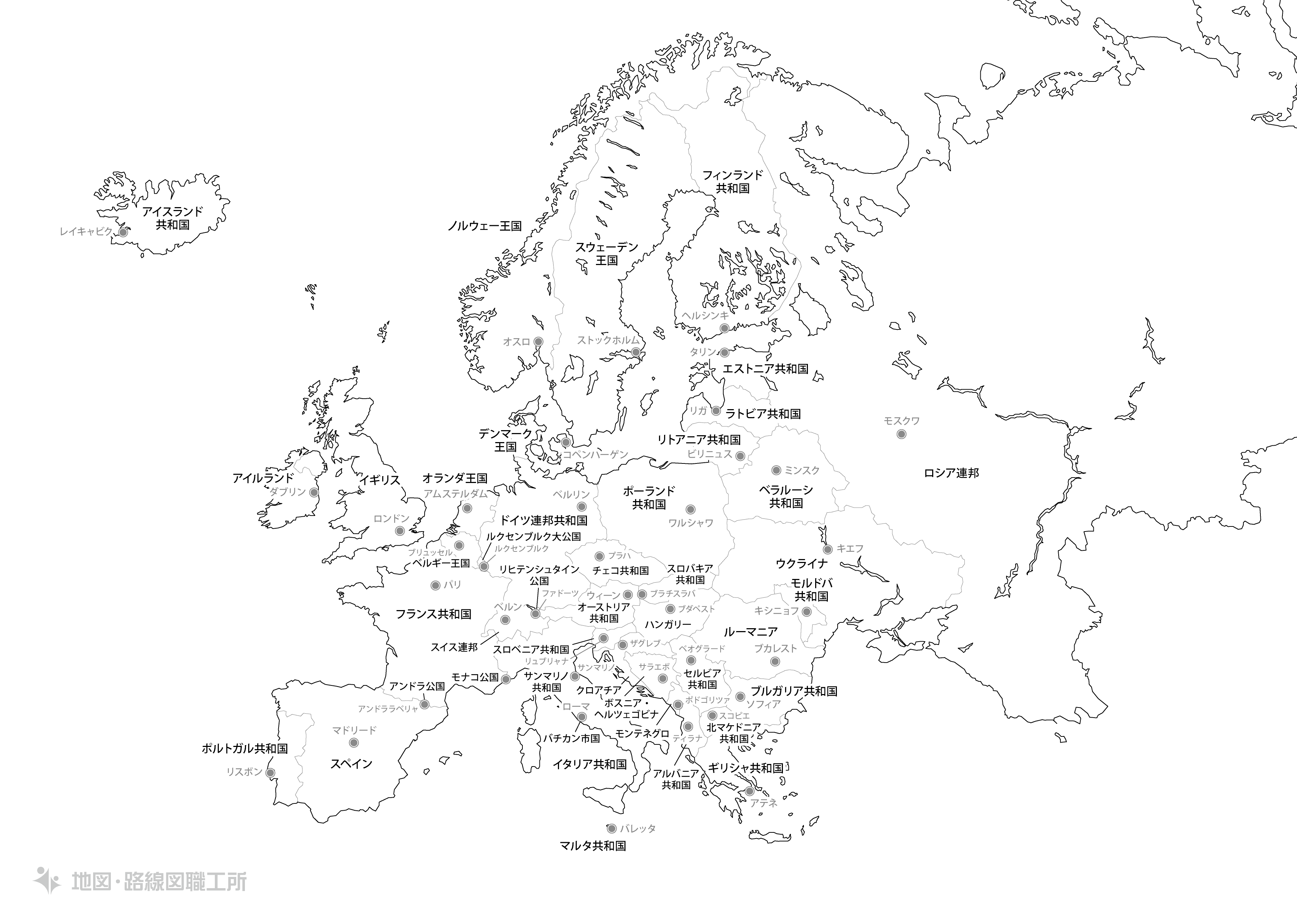 ヨーロッパ 地図 フリー詳細 2位