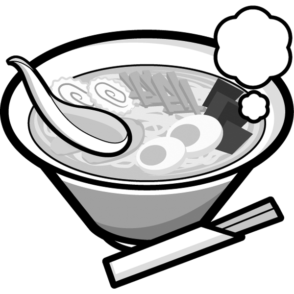 ラーメン イラスト モノクロ - KibrisPDR