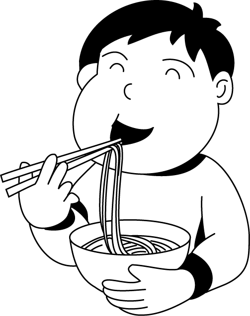 ラーメン イラスト モノクロ詳細 5位