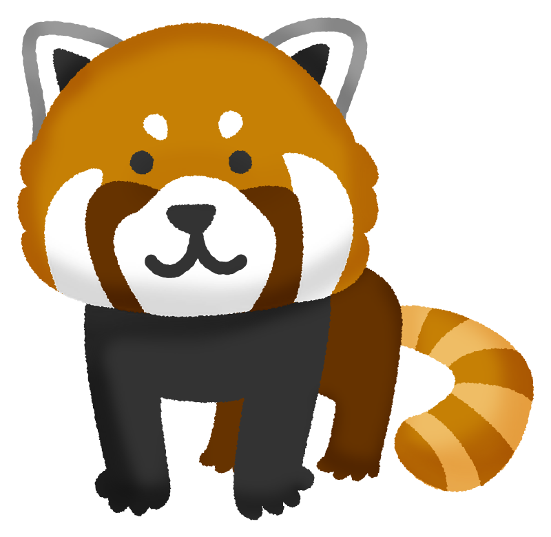 レッサーパンダ イラスト かわいい詳細 2位