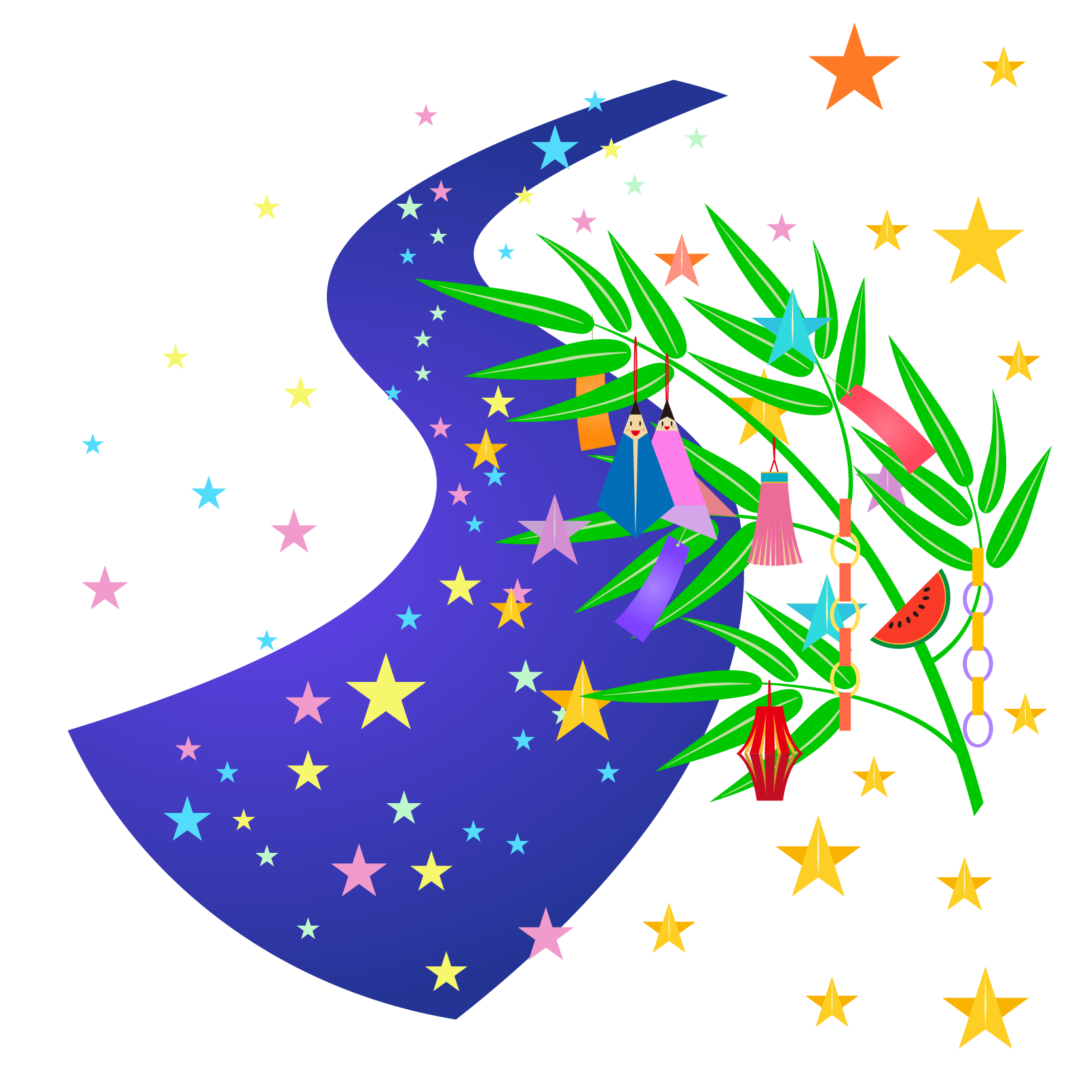 七夕 の イラスト詳細 3位