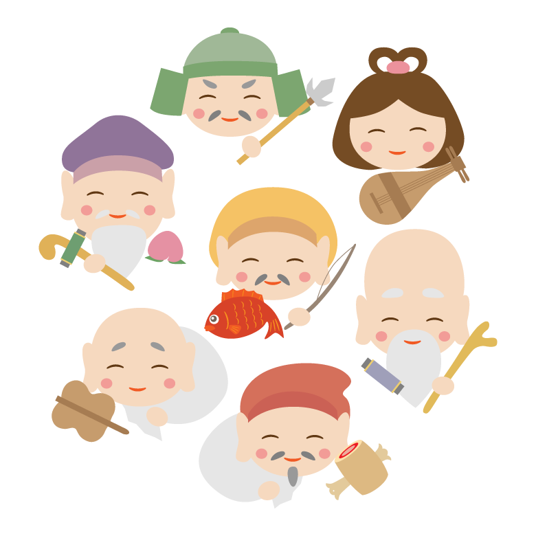 七福神 イラスト 無料詳細 6位