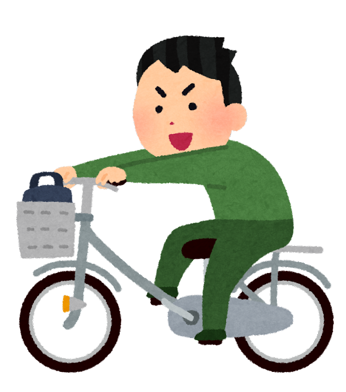 乗る 自転車 イラスト詳細 12位