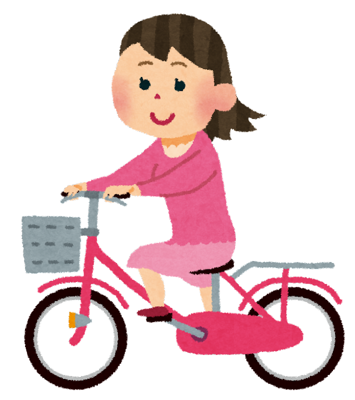 乗る 自転車 イラスト詳細 8位