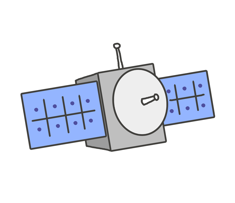 人工 衛星 イラスト詳細 4位
