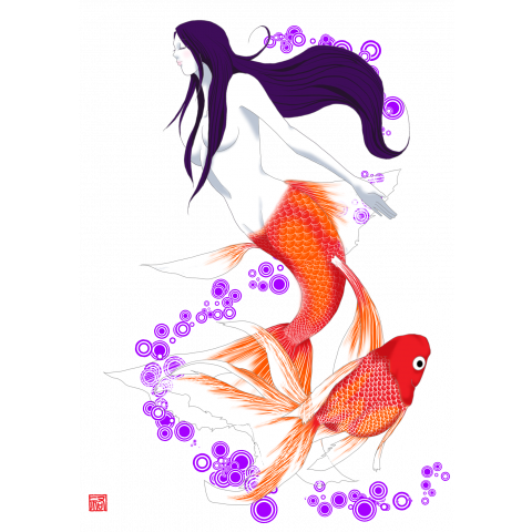 人魚 イラスト 美しい詳細 11位