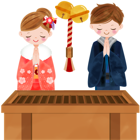 初詣 イラスト 手書き詳細 9位