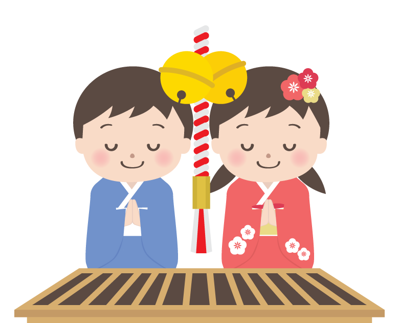 初詣 イラスト 手書き詳細 3位