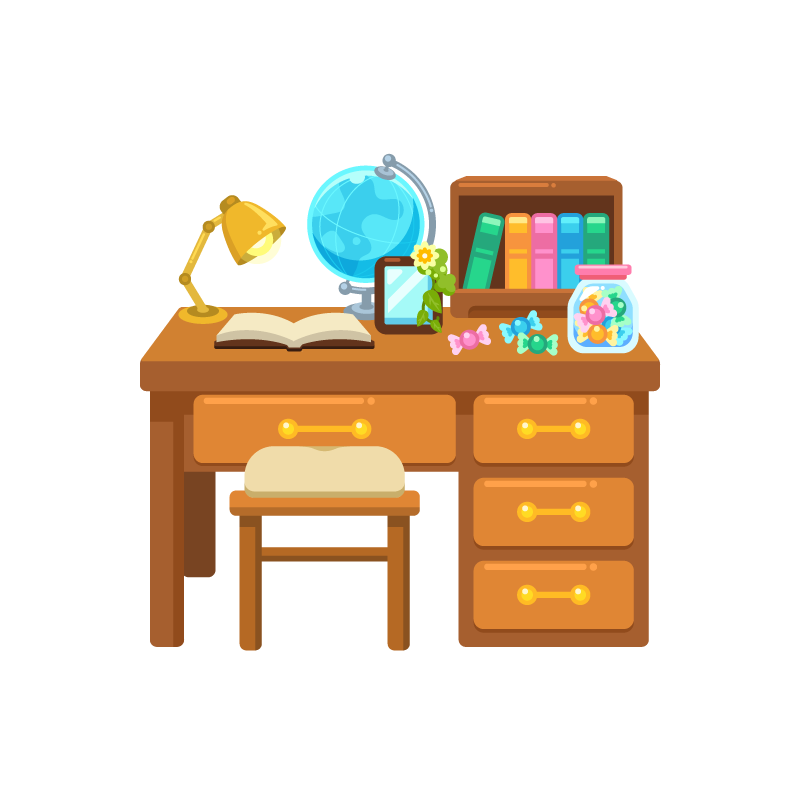勉強 机 イラスト詳細 11位