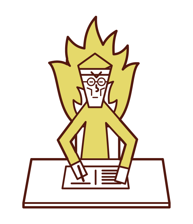 勉強 頑張る イラスト詳細 6位