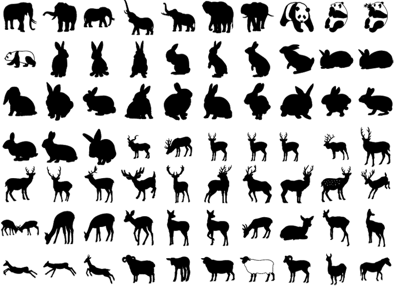 動物 イラスト シルエット詳細 9位