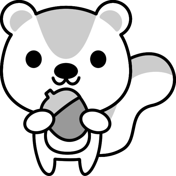 動物 イラスト 白黒詳細 3位