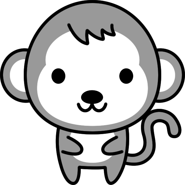 動物 イラスト 白黒詳細 9位