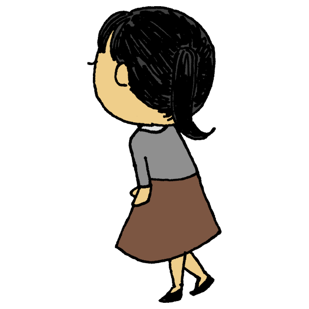 可愛い 女の子 後ろ姿 イラスト詳細 2位