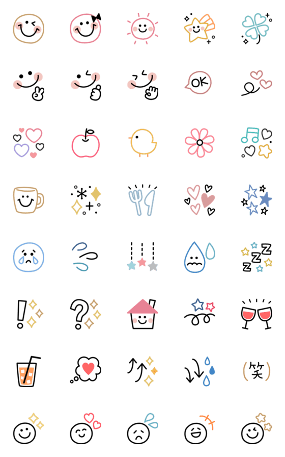 可愛い 絵文字 無料詳細 7位