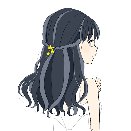 和風 髪型 イラスト詳細 6位